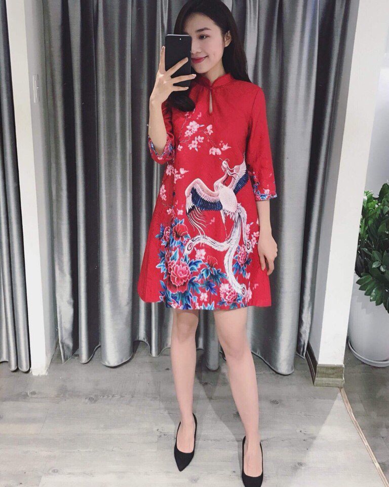 Váy Cách Tân Xuông Phượng Hoàng