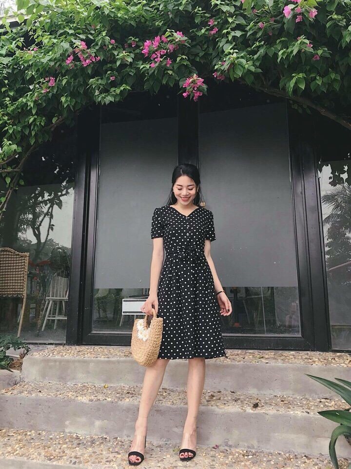 Váy Chấm Bi 3 Màu