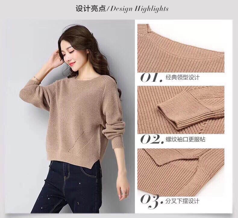 Áo Len Dáng Thụng Cổ U - bán hết cắt mã