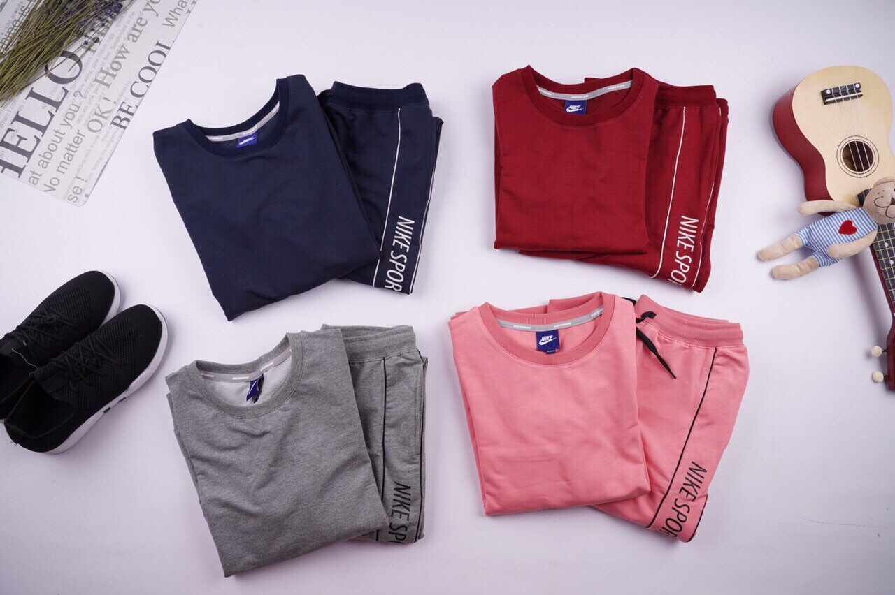 Bộ Nike Trơn Nỉ Da Cá cắt mã
