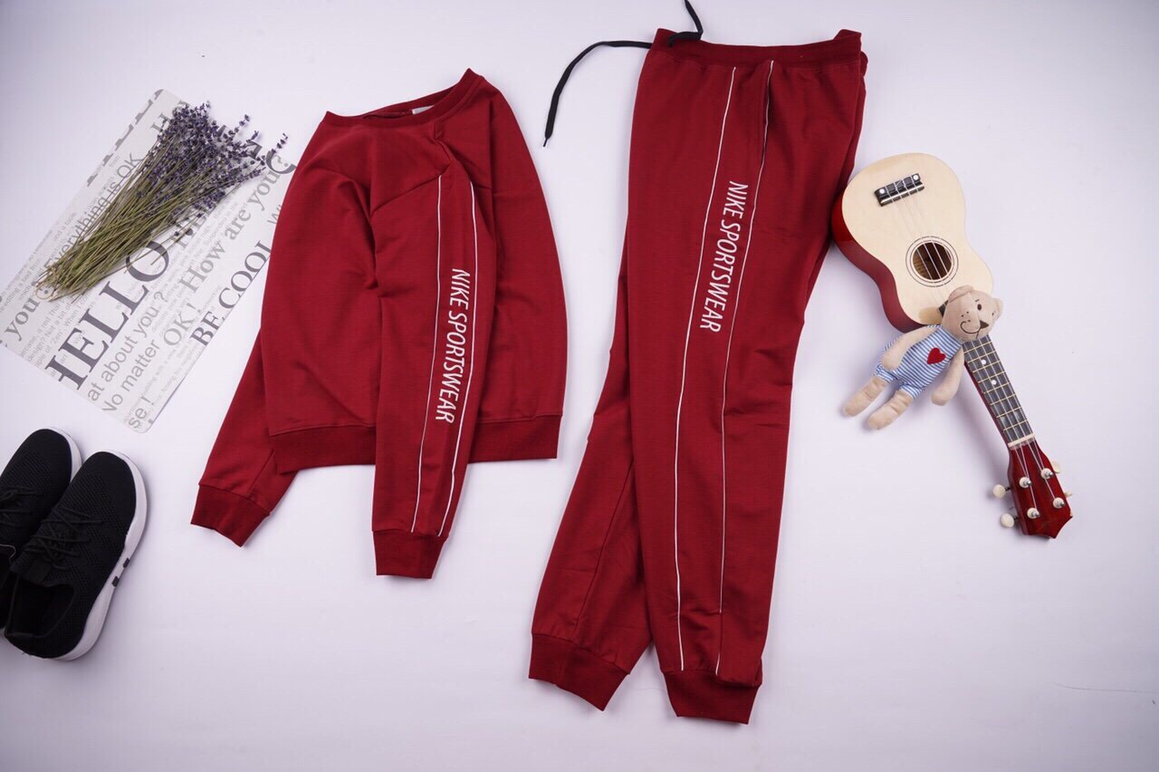 Bộ Nike Trơn Nỉ Da Cá cắt mã