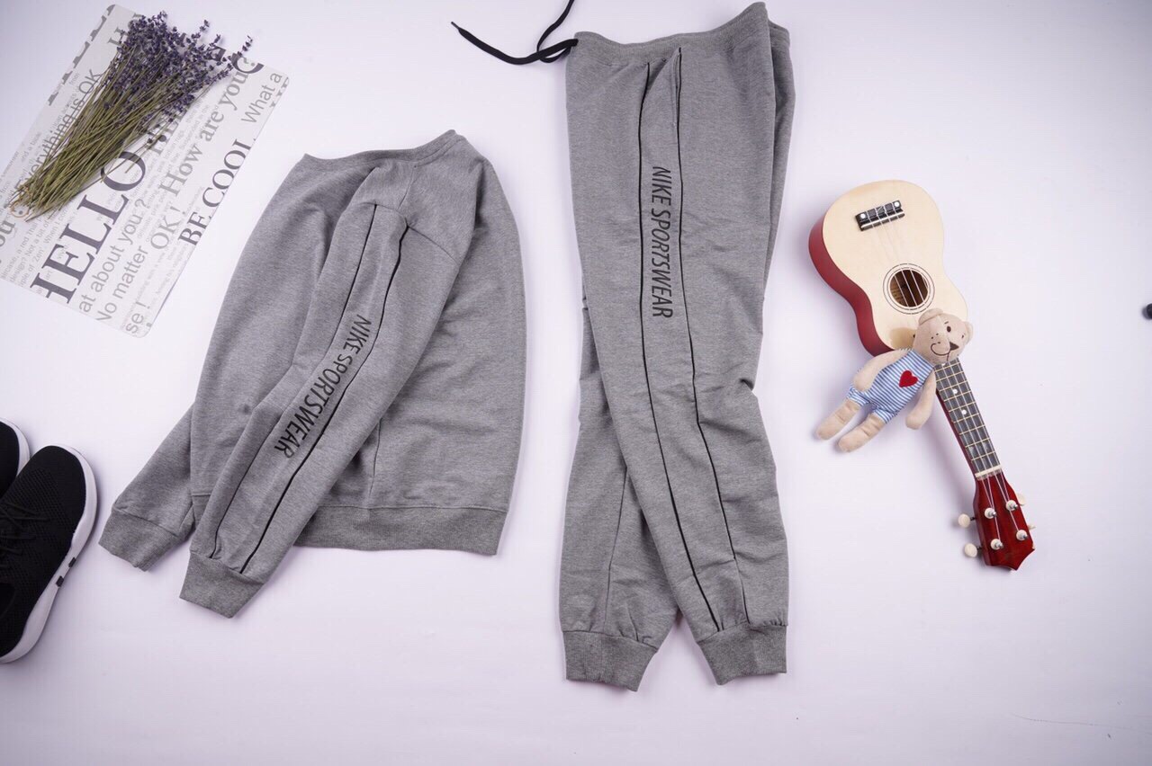 Bộ Nike Trơn Nỉ Da Cá cắt mã