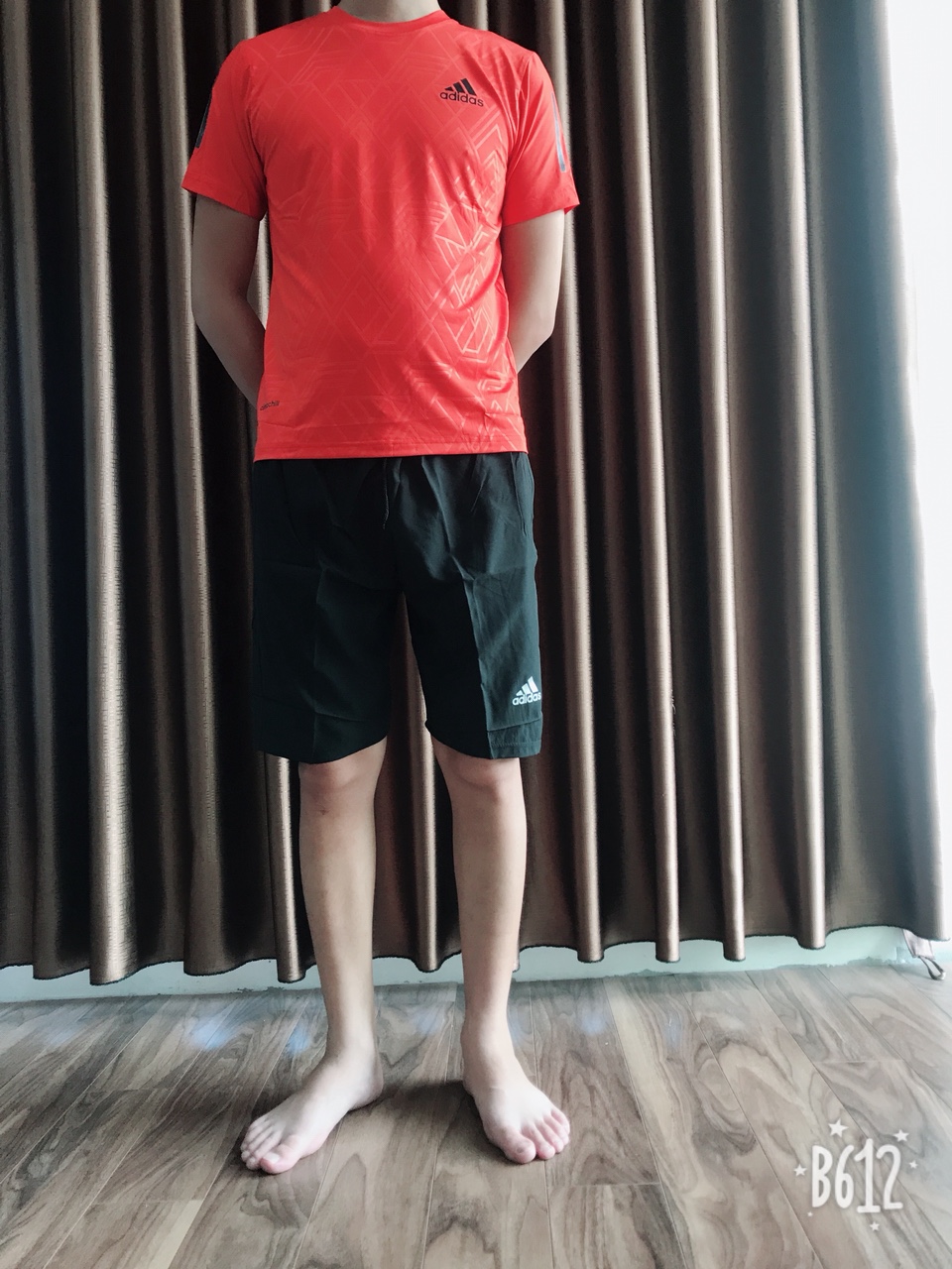 Bộ Nam Adidas Kẻ Tay Cổ Tròn Mới-bán hết cắt mã