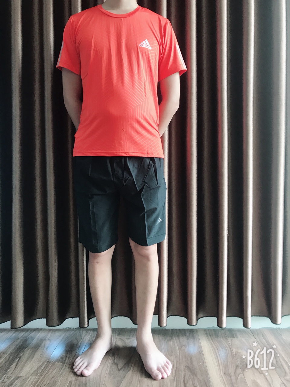 Bộ Nam Adidas Kẻ Tay Cổ Tròn Mới-bán hết cắt mã