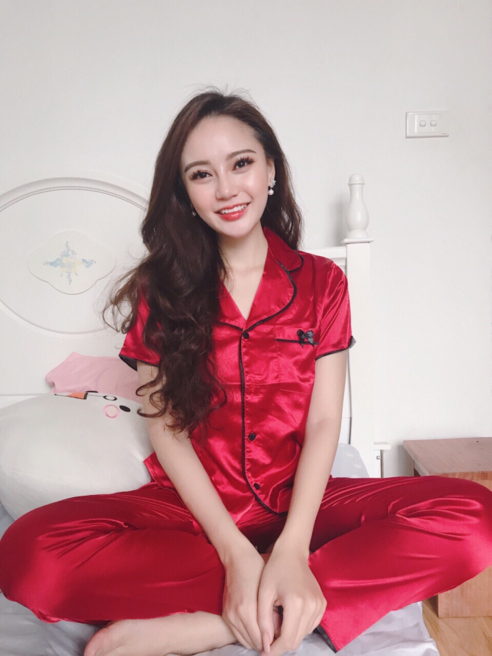 Bộ Phi Lụa Chanel Áo Cộc- Quần Dài-bán hết cắt mã