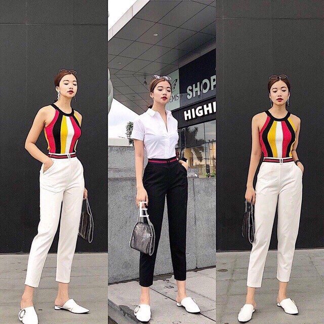 Quần Baggy Gucci Cạp Viền Đỏ cắt mã