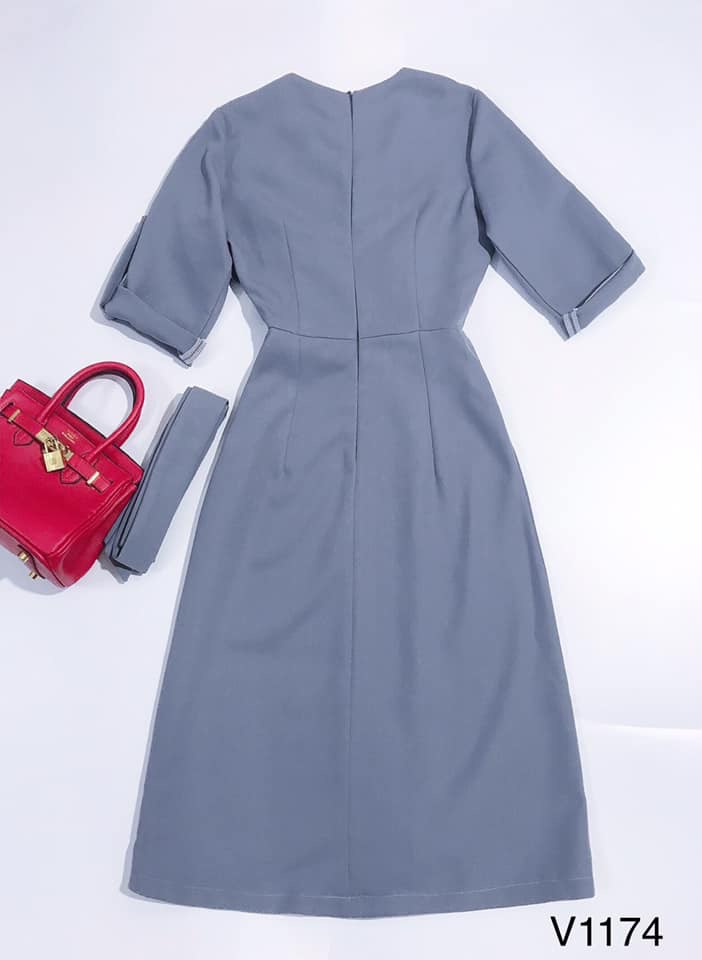 Váy Zara Đính Cúc Nơ Eo T2/PB.K4b - cắt mã