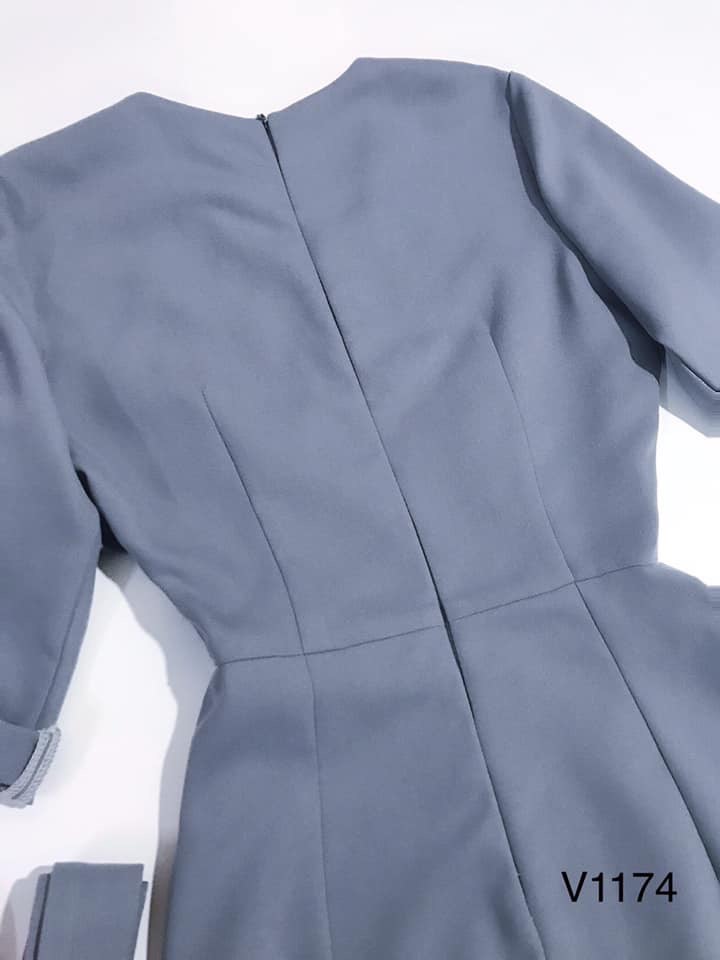 Váy Zara Đính Cúc Nơ Eo T2/PB.K4b - cắt mã