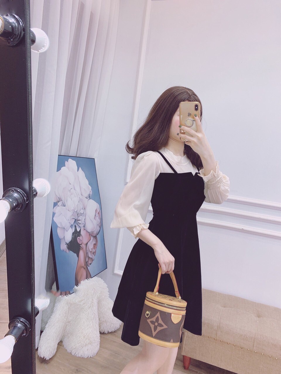 Sét váy Nhung ( Váy + Áo)  - T2/PB.K10