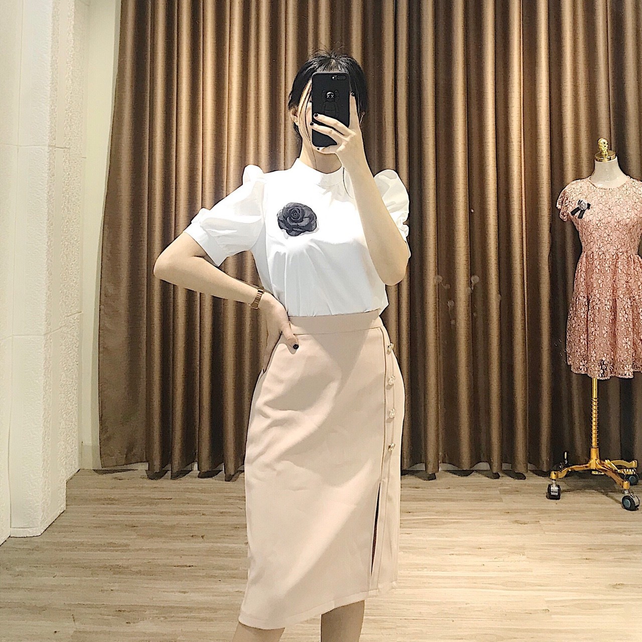 Áo Sơ Mi Cổ Tàu Cài Hoa A62- P0/K19