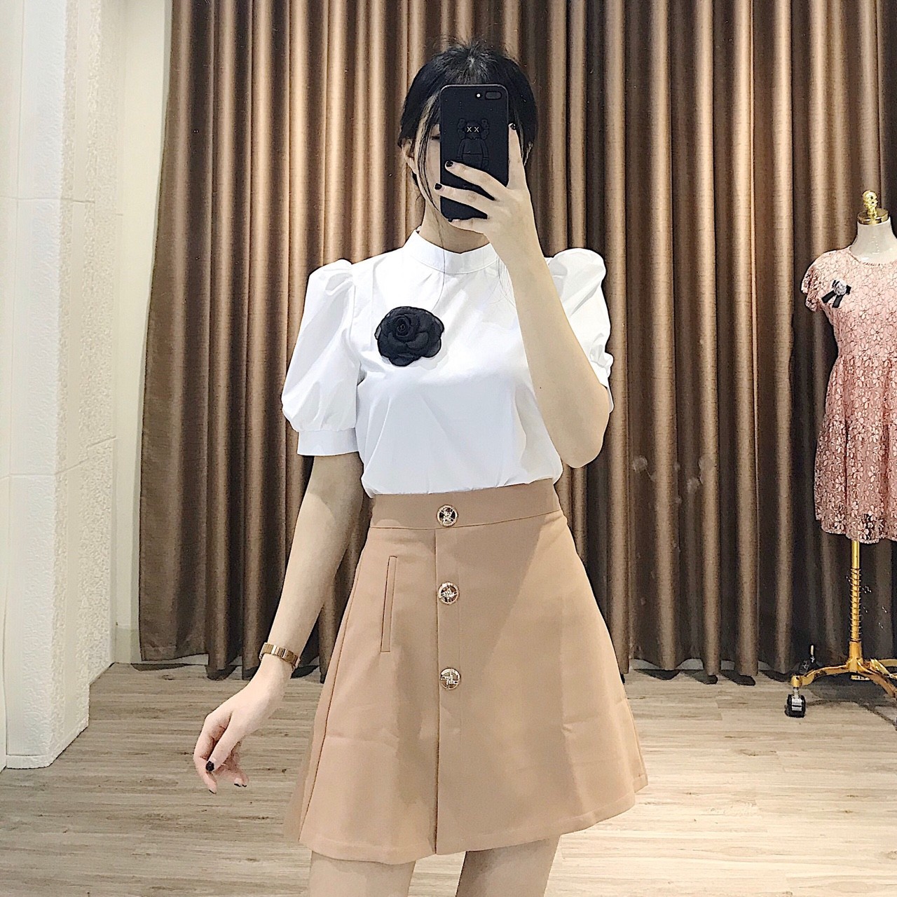 Áo Sơ Mi Cổ Tàu Cài Hoa A62- P0/K19