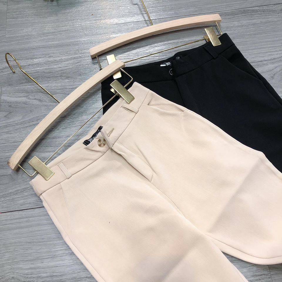 Quần Ống Loe Xẻ Trước Chất Thái co giãn 5638  - T1