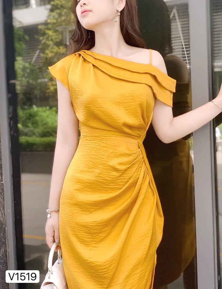 Lịch sử giá Váy vàng cổ nơ thiết kế cao cấp DVC cập nhật 2/2024 - Mua Thông  Minh