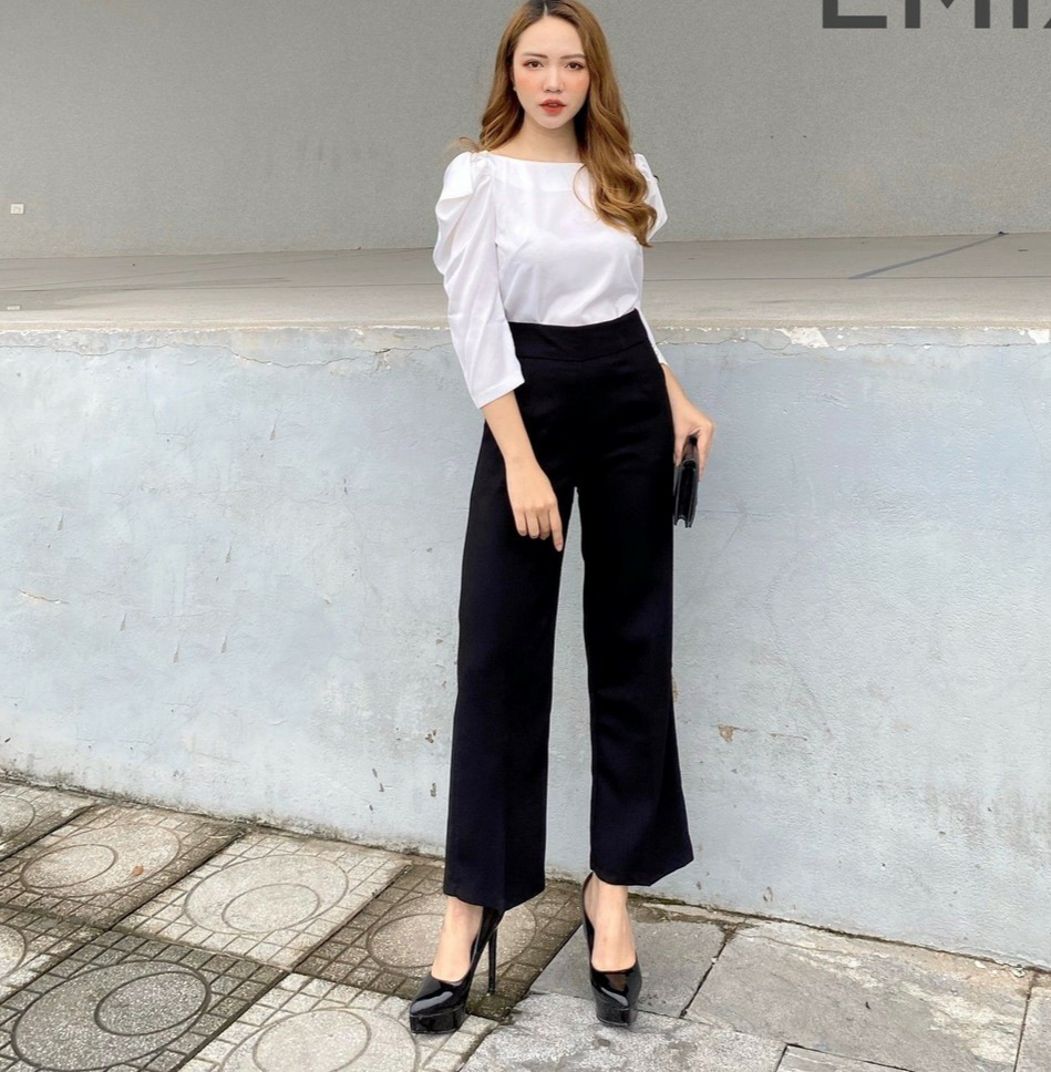 Cắt Mã - Áo Sơ Mi Dài Tay Tay Bồng Chất Lụa Siêu Nhẹ Cao Cấp A50 -P3/K1