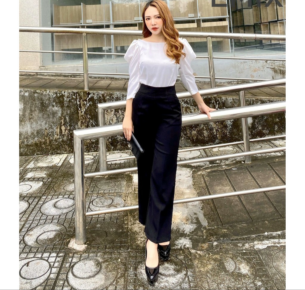 Cắt Mã - Áo Sơ Mi Dài Tay Tay Bồng Chất Lụa Siêu Nhẹ Cao Cấp A50 -P3/K1