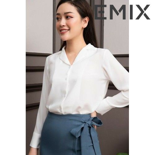 Áo Sơ Mi Nữ Cổ Vest Dài Tay EMIX - P2/K2