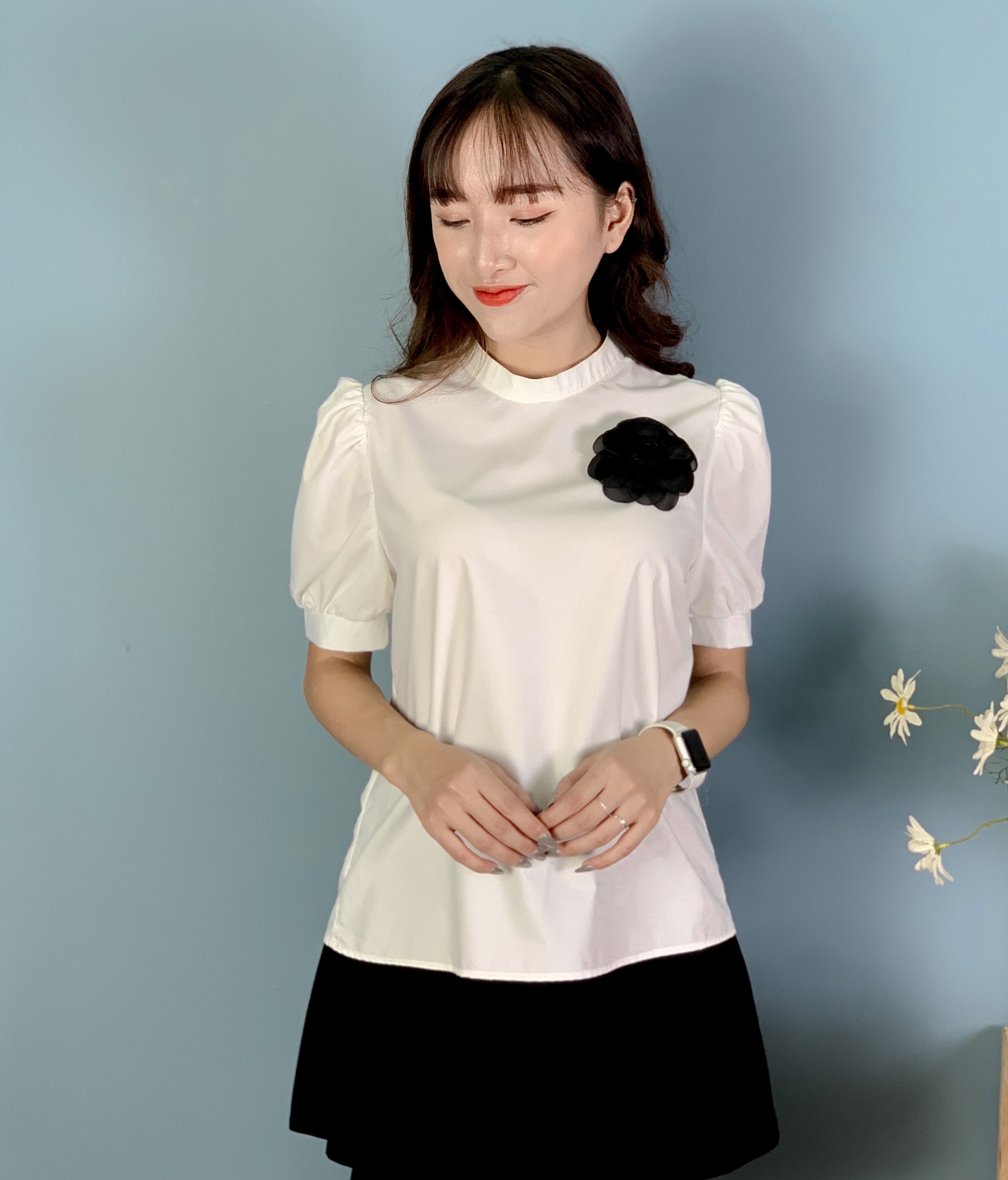 Áo Sơ Mi Cổ Tàu Cài Hoa A62- P0/K19