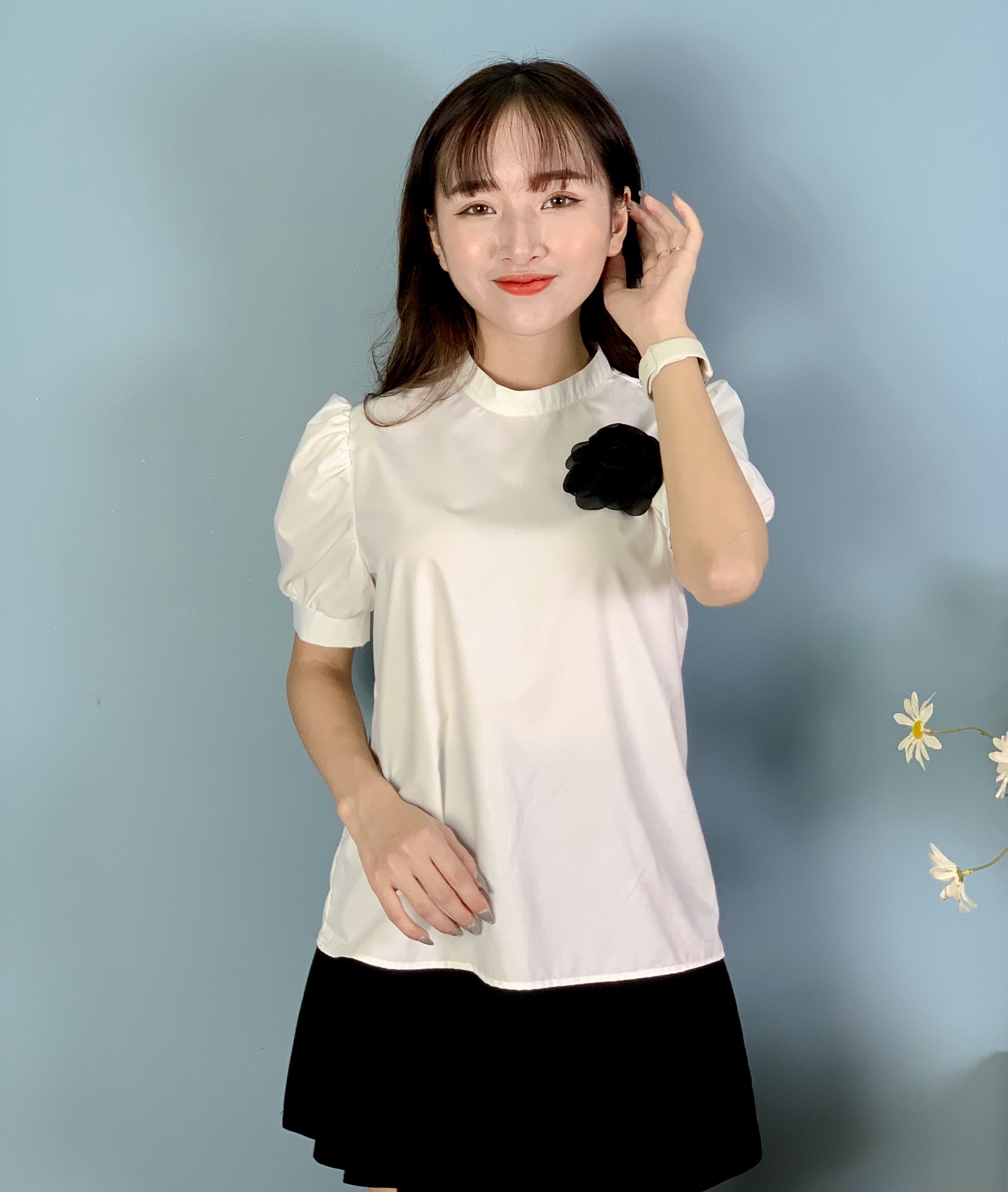 Áo Sơ Mi Cổ Tàu Cài Hoa A62- P0/K19