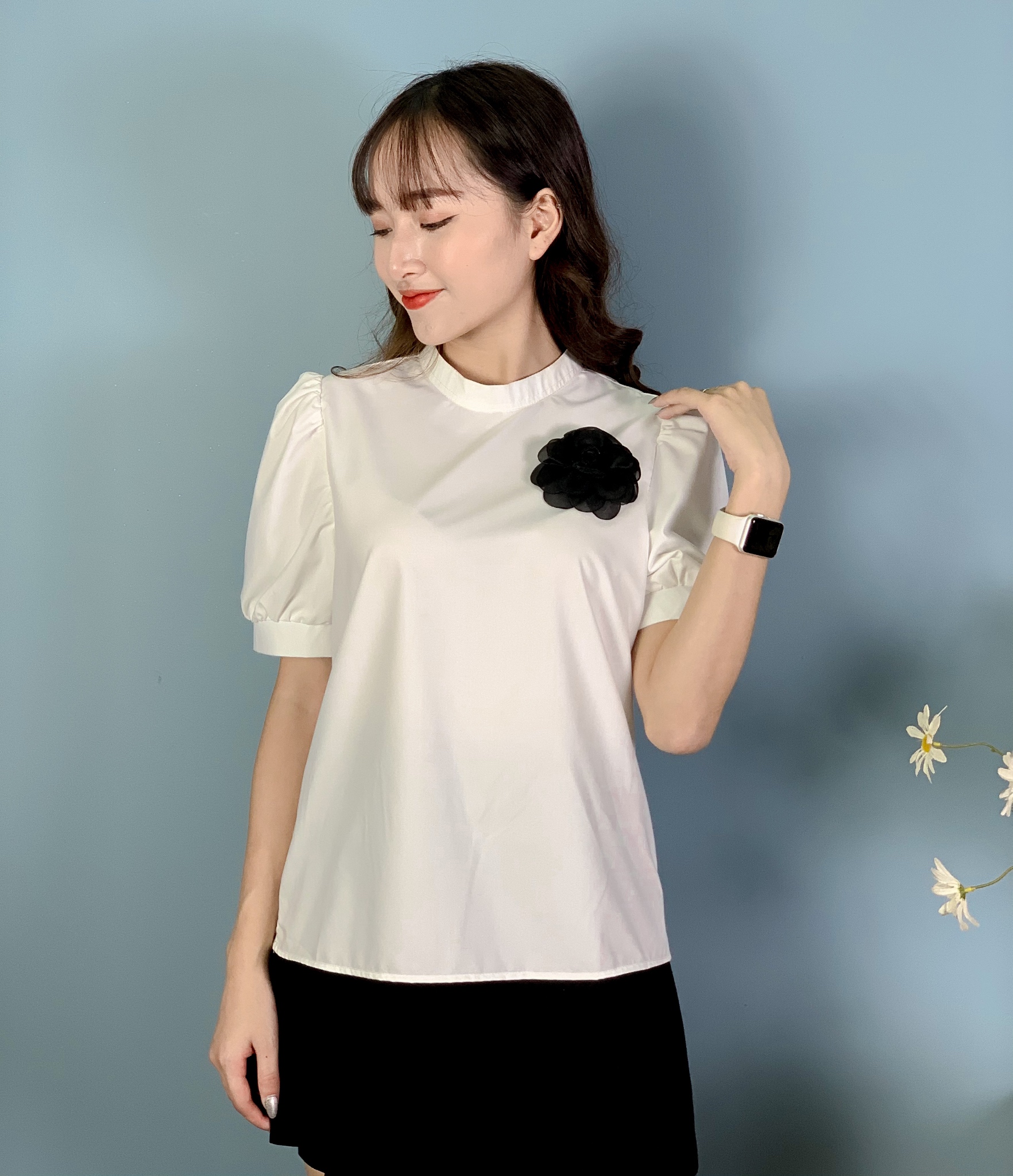 Áo Sơ Mi Cổ Tàu Cài Hoa A62- P0/K19