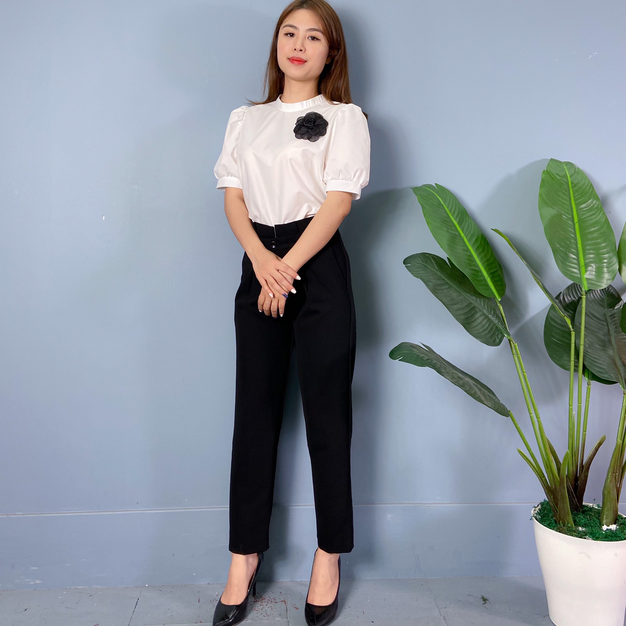 Áo Sơ Mi Cổ Tàu Cài Hoa A62- P0/K19