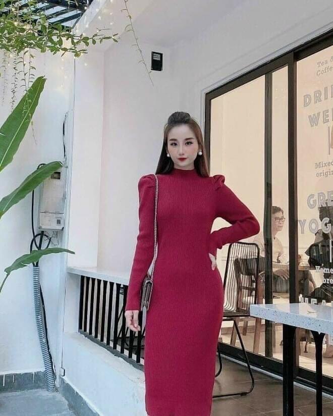Váy Len Tay Bồng Dáng Suông Hàng Quảng Châu Loại Đẹp  Shopee Việt Nam