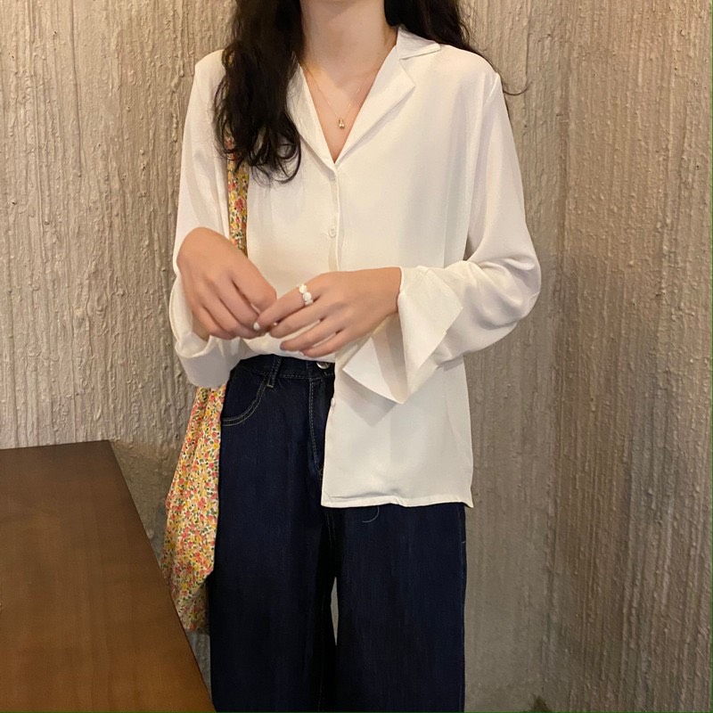 Áo Sơ Mi Nữ Cổ Vest Dài Tay EMIX - P2/K2