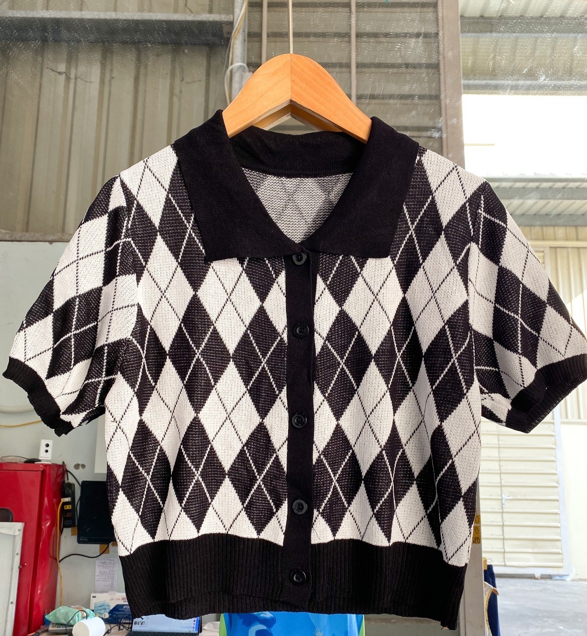 Áo Len Croptop Kẻ Caro - P3/K8