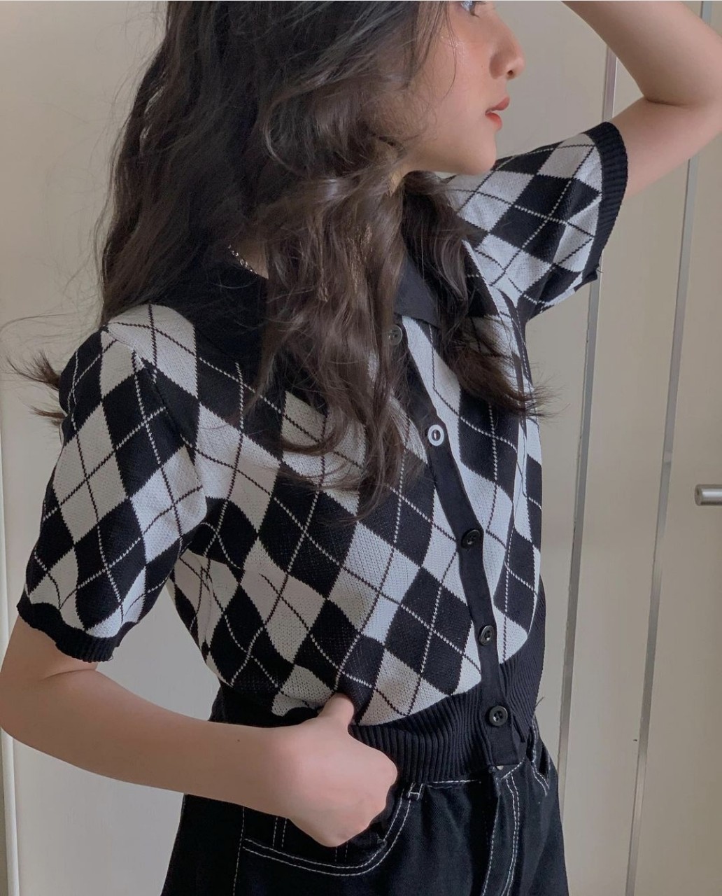 Áo Len Croptop Kẻ Caro - P3/K8