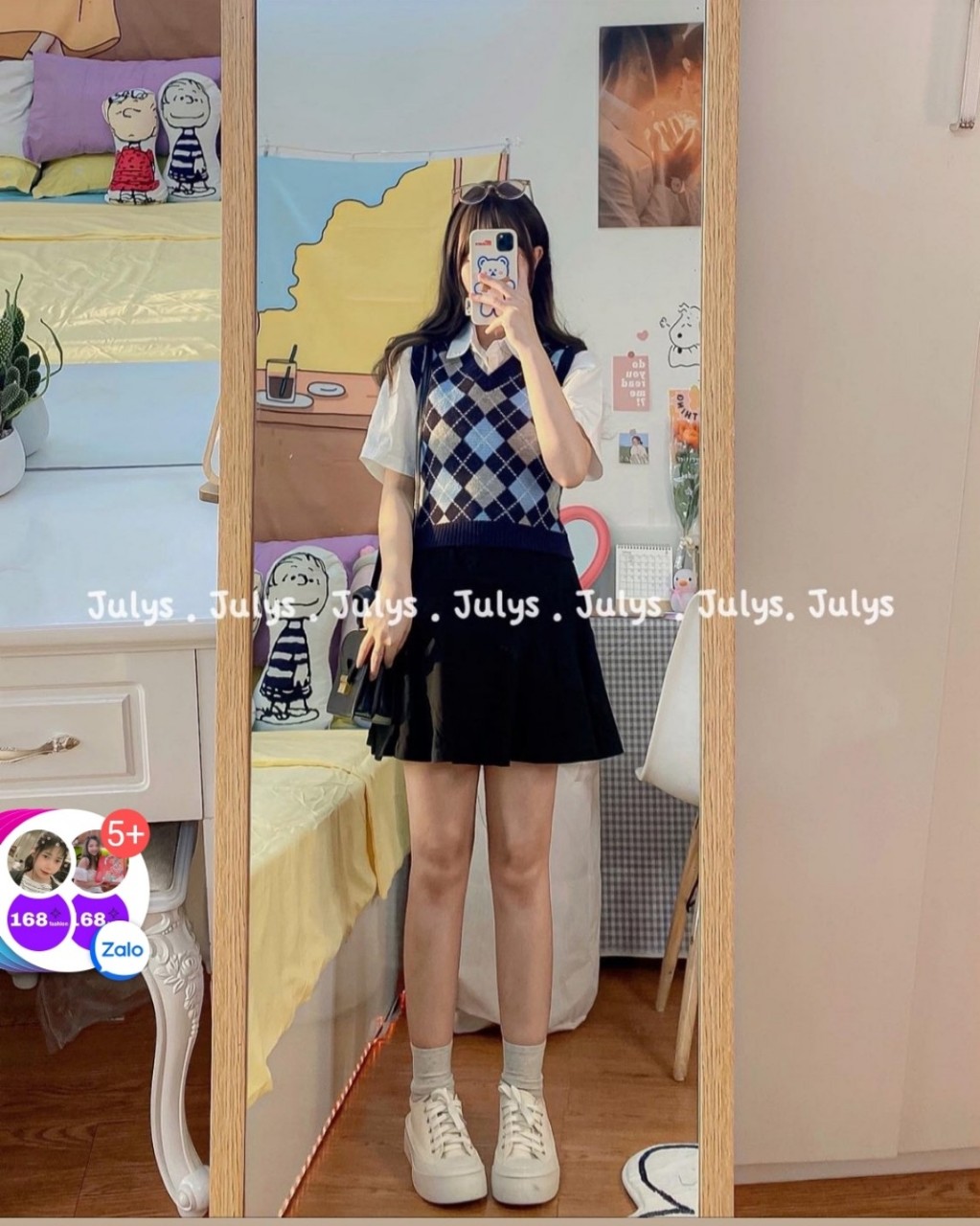 Áo Len Croptop Kẻ Caro - P3/K8