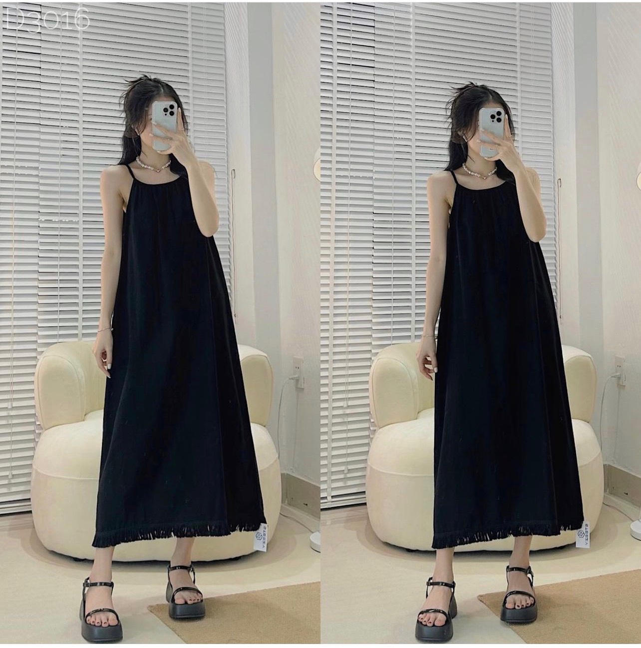 Váy suông Đầm suông LA đan lưng dáng dài from rộng tới 65kg | Shopee Việt  Nam