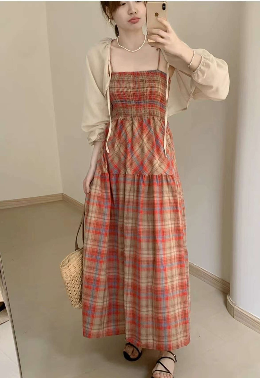 Váy kẻ  hottrend tiktok trung quốc  Mã 1959