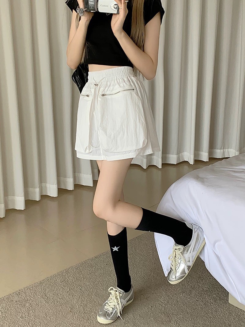 Chân váy jean Zara cạp chun - màu đen SHIN Baby Closet