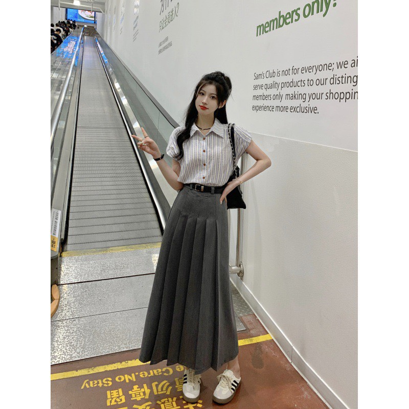 Chân váy xếp ly dáng dài siêu đẹp | Shopee Việt Nam