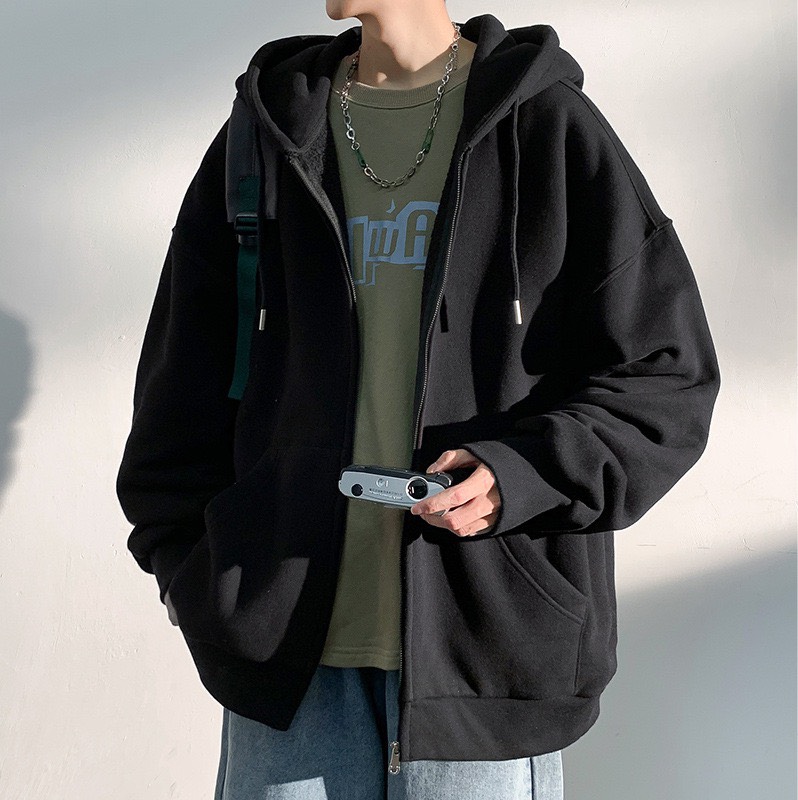 Áo khoác hoodie zip nỉ mũ  AokhoacniHD65 