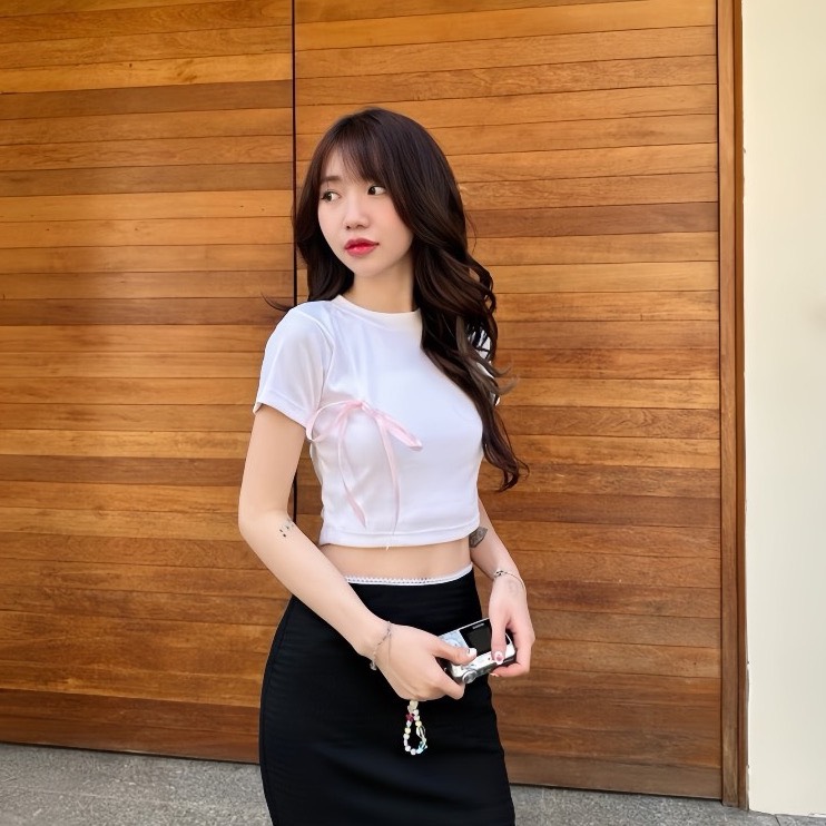  Áo phông croptop Bbtnohong028