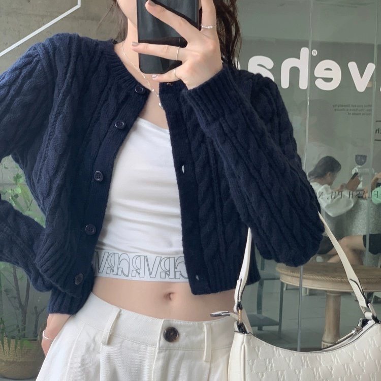 Áo len Cardigan dệt kim dáng ngắn croptop CDG2490