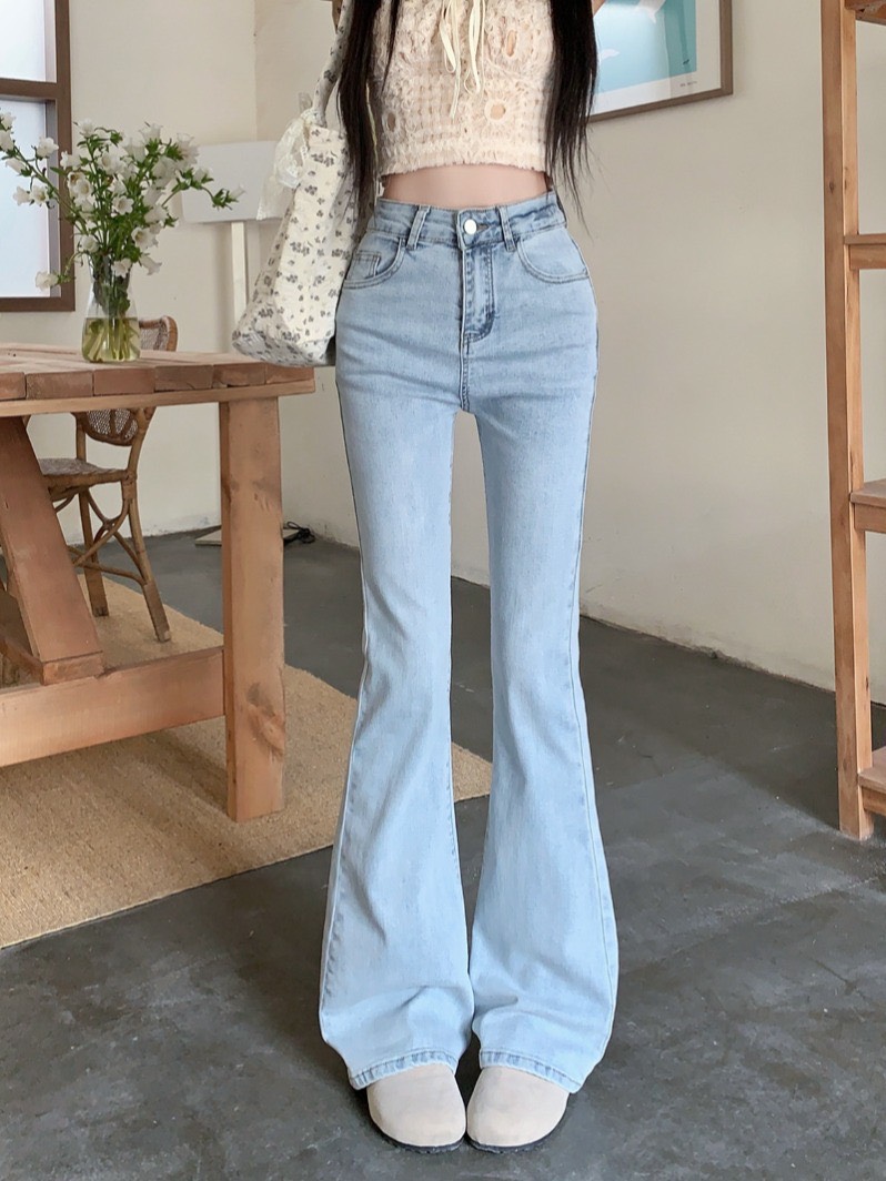 Quần JEANS ống loe thêu nơ túi sau Jeanloeno2468