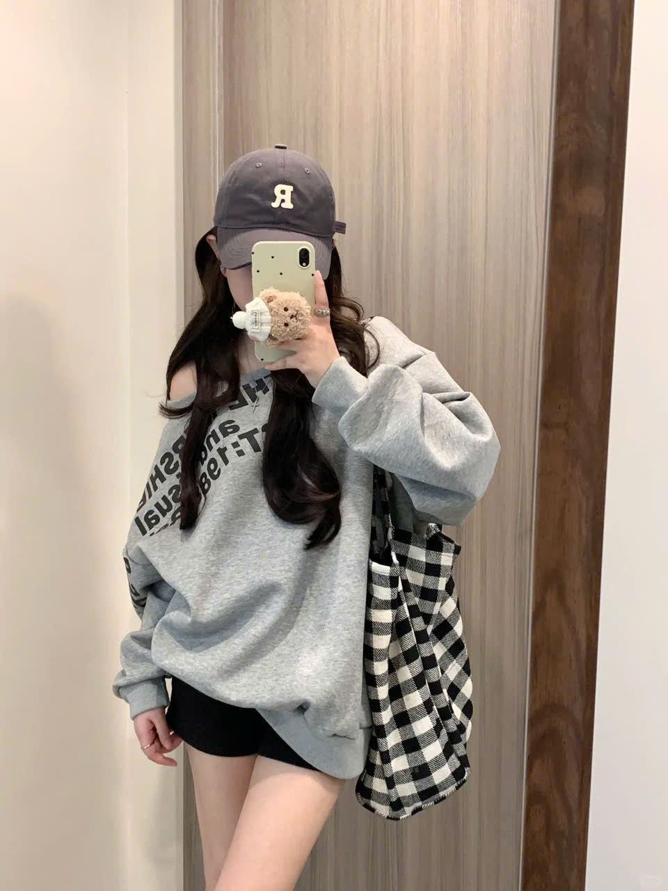  Áo nỉ Sweater lệch vai  AoSweater060