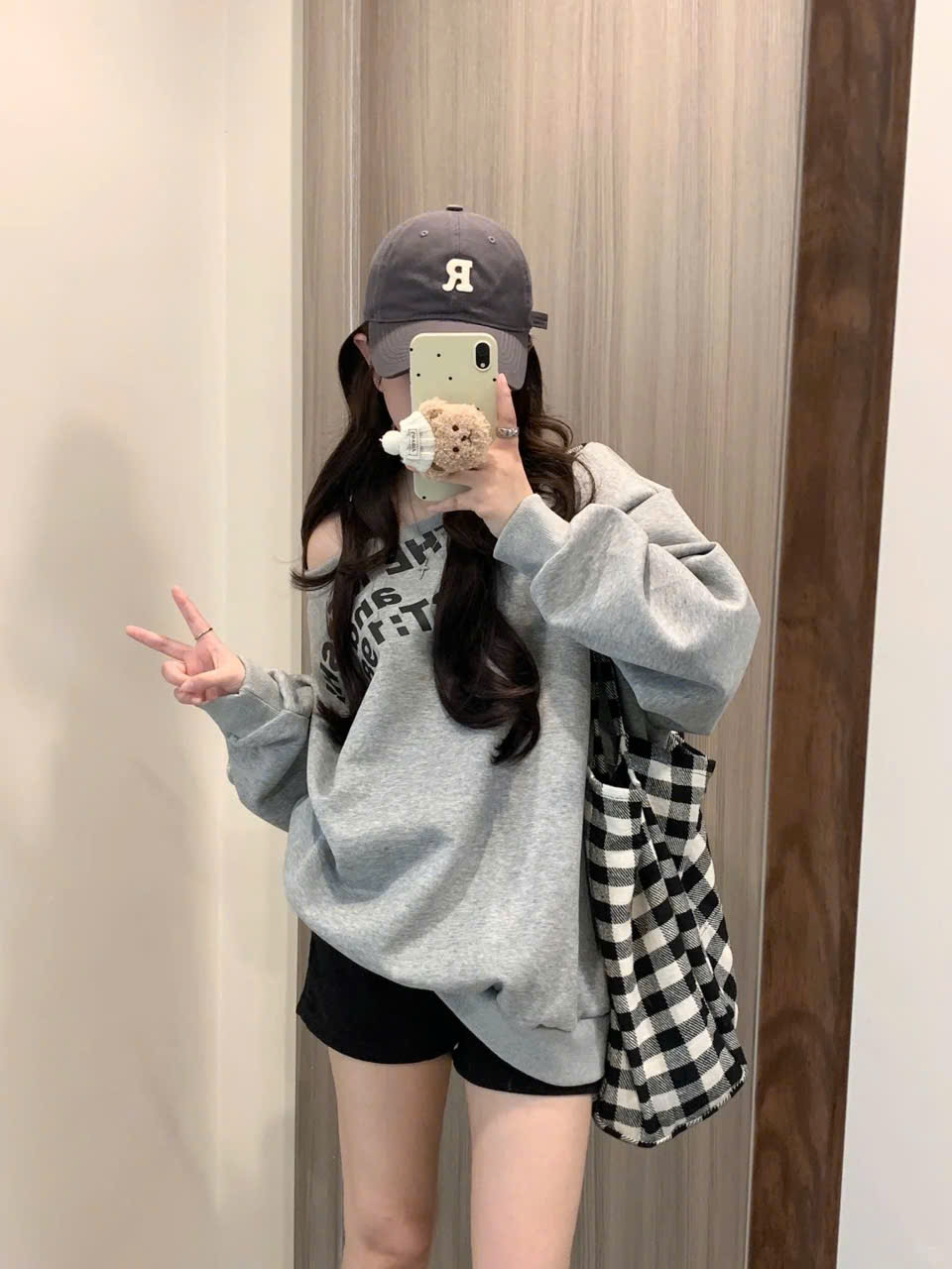  Áo nỉ Sweater lệch vai  AoSweater060