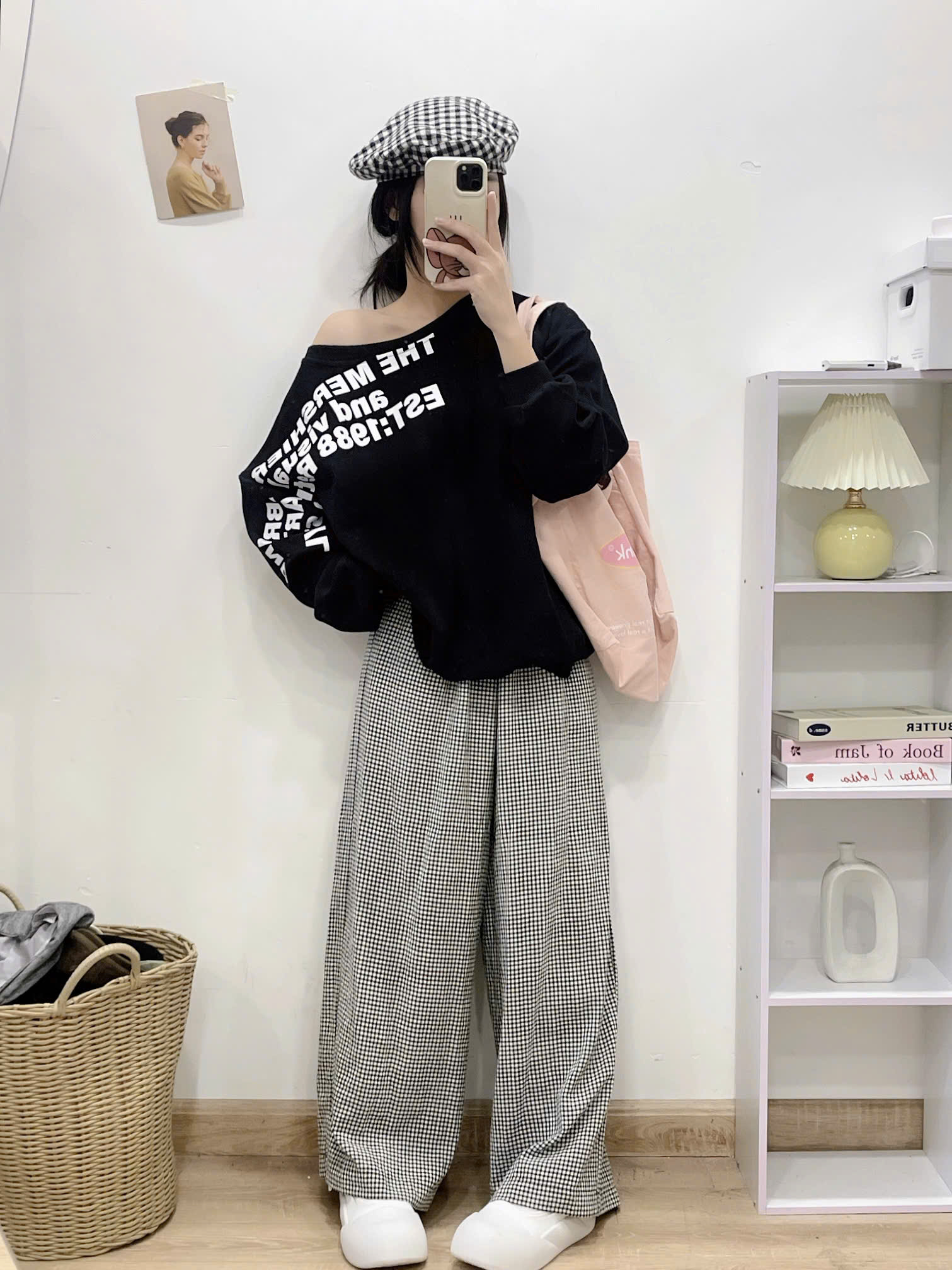  Áo nỉ Sweater lệch vai  AoSweater060