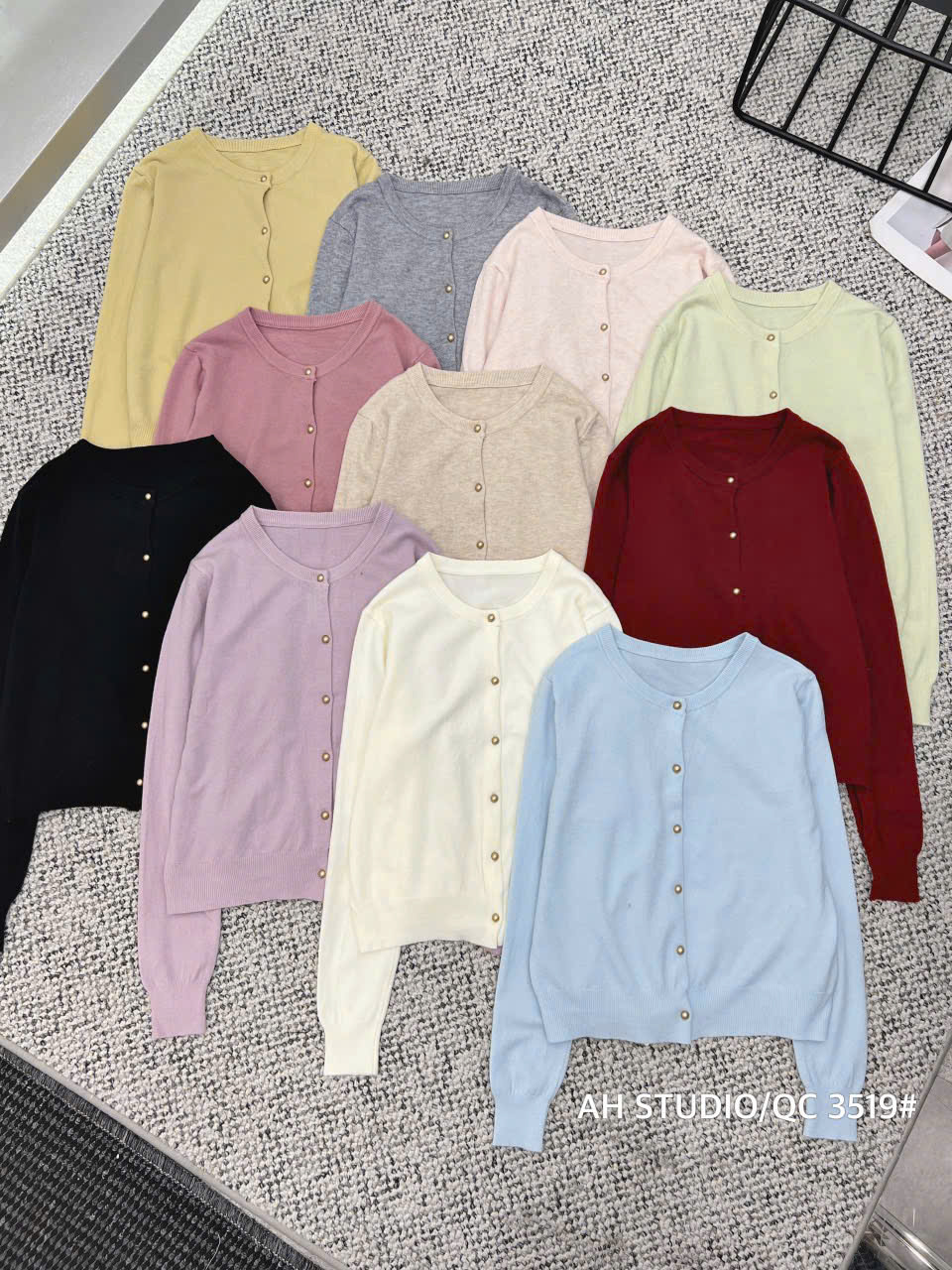 Áo cardigan DÀI TAY cúc đồng Cadigan3519