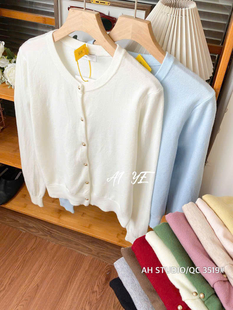 Áo cardigan DÀI TAY cúc đồng Cadigan3519