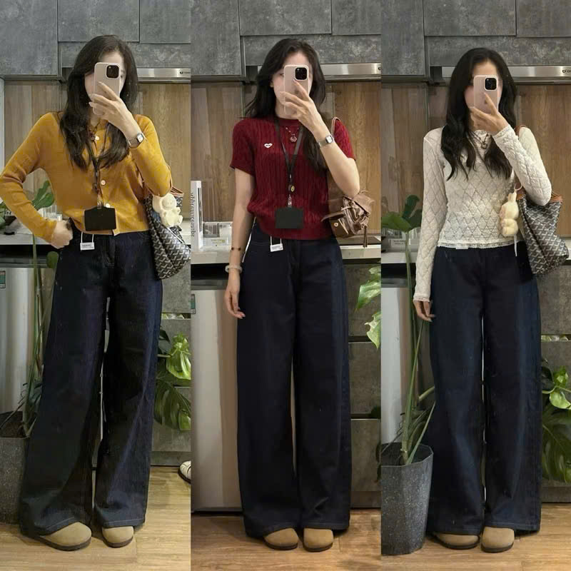 Quần JEANS MỀM ỐNG RỘNG Jean1112