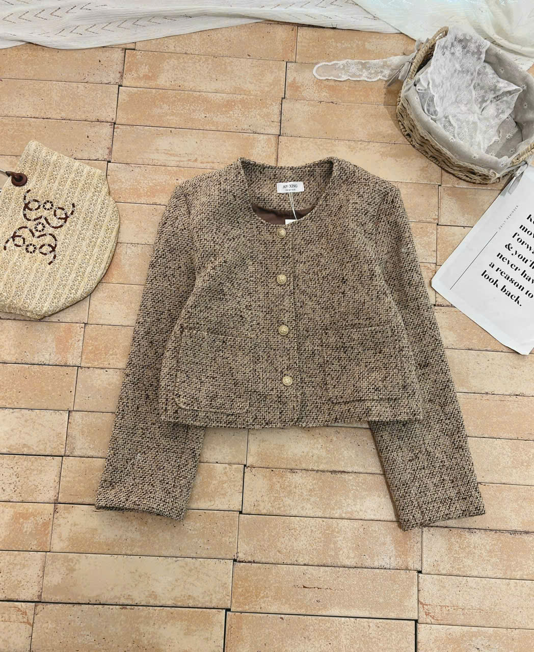 Áo khoác dạ áo dạ tweed  Akhoacda251