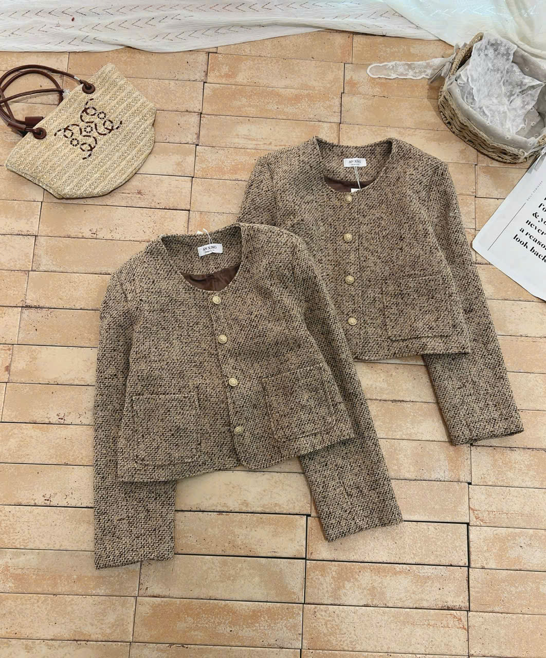 Áo khoác dạ áo dạ tweed  Akhoacda251