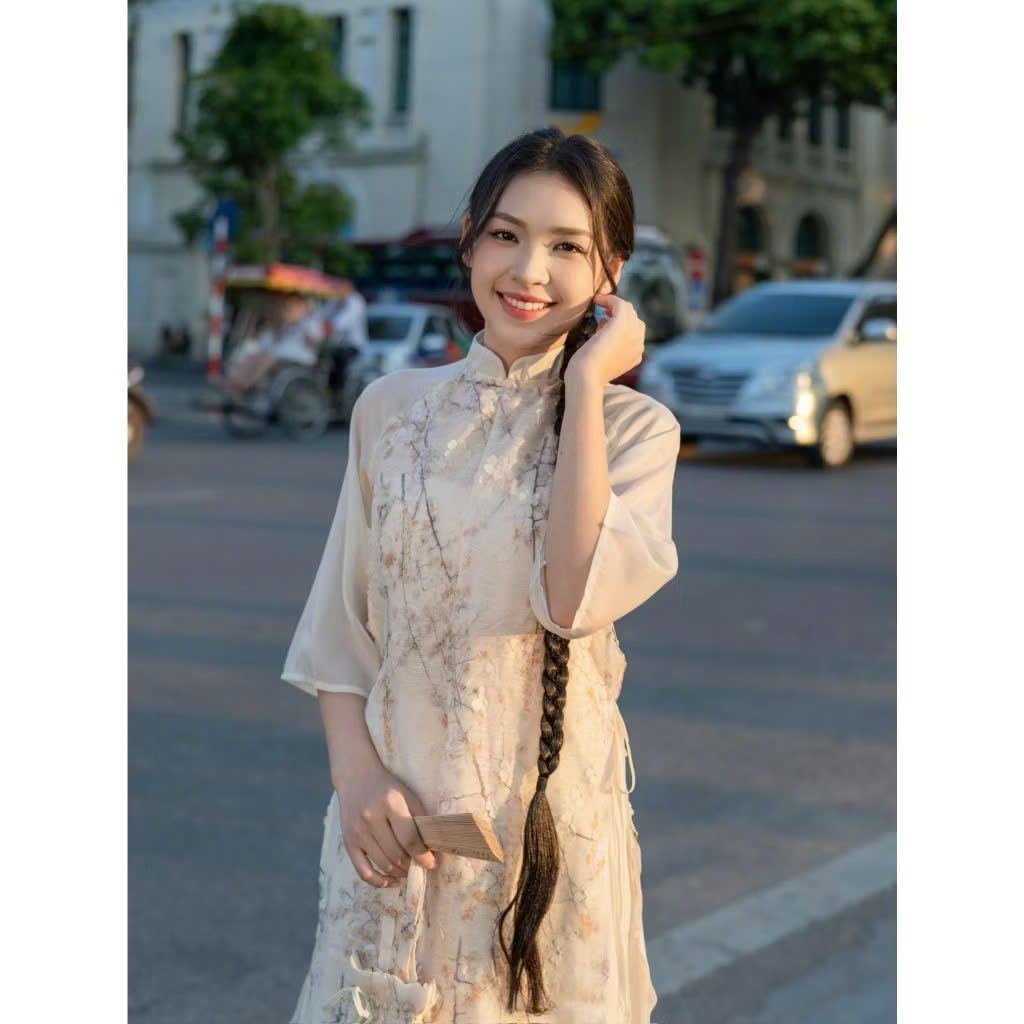 Set áo dài tuyết mai Aodai771