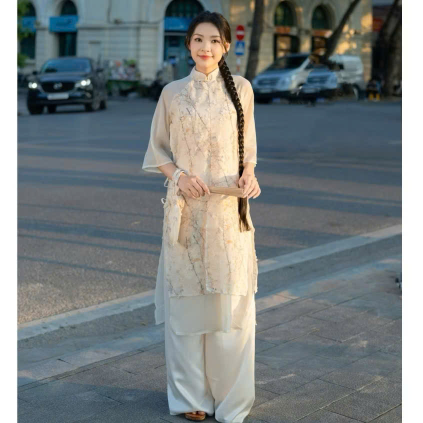 Set áo dài tuyết mai Aodai771